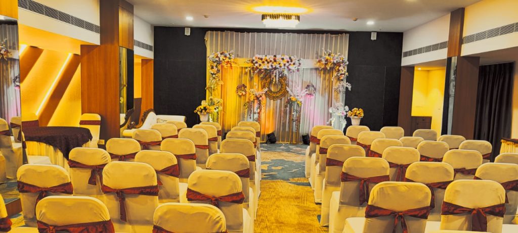 Beautifully designed hotel lobby at Clubway Grand
