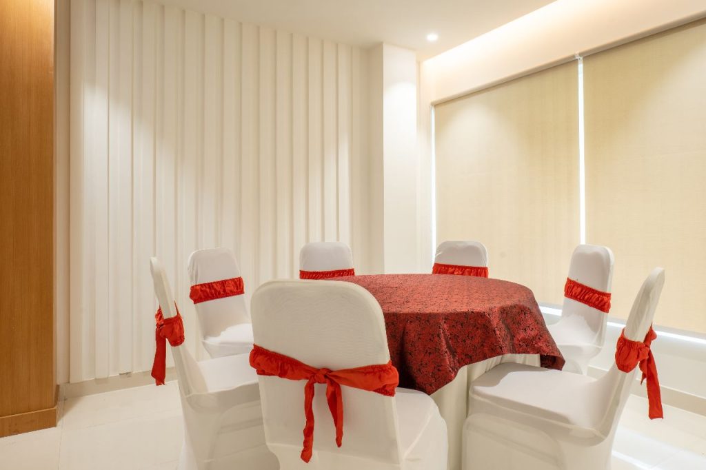 Corporate conference room with high-tech amenities
